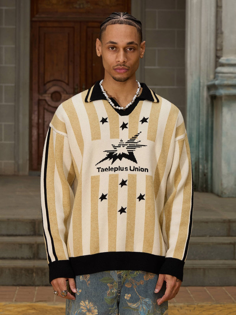 Star Rugby Striped Sweater