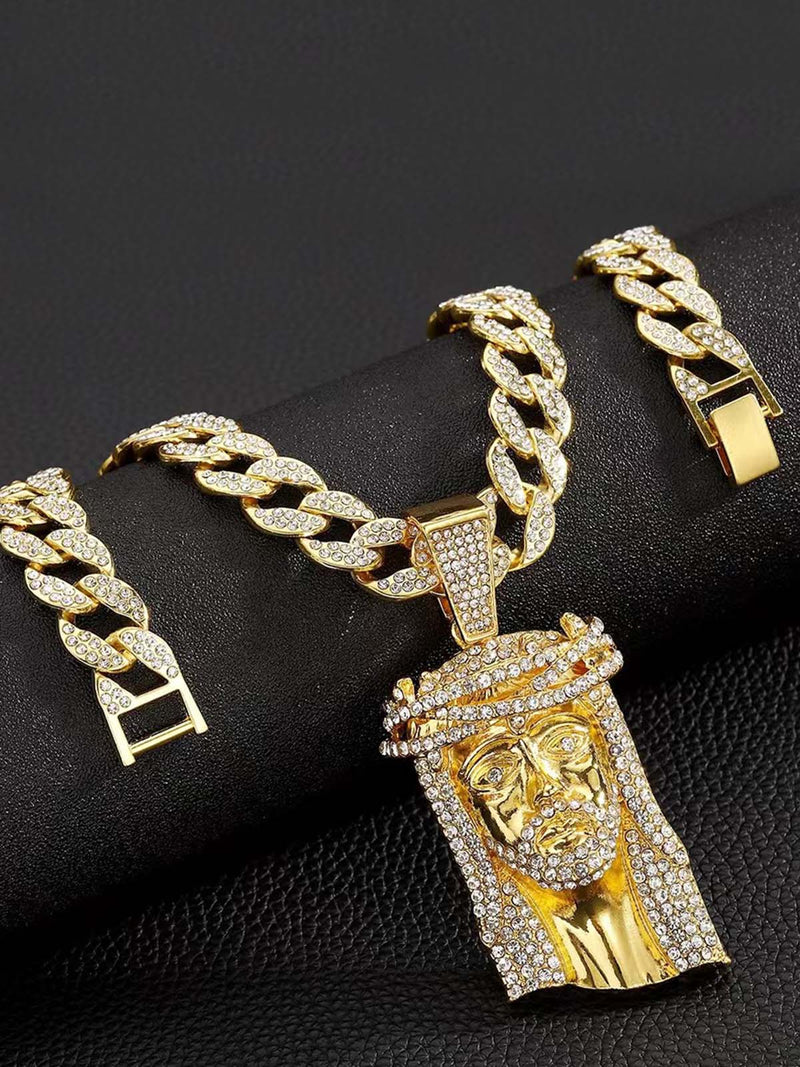 Diamond Jesus Cuban Necklace