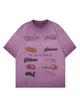 American-style sticker pattern cuttable T-shirt