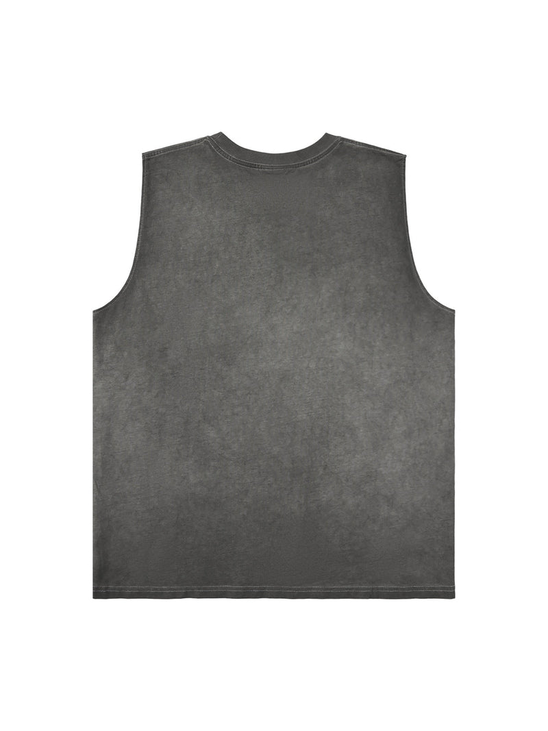 Heavy Washed Pulp Dark Pattern Vest