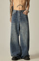 Distressed Patchwork Ultra-Wide Leg Vintage Jeans