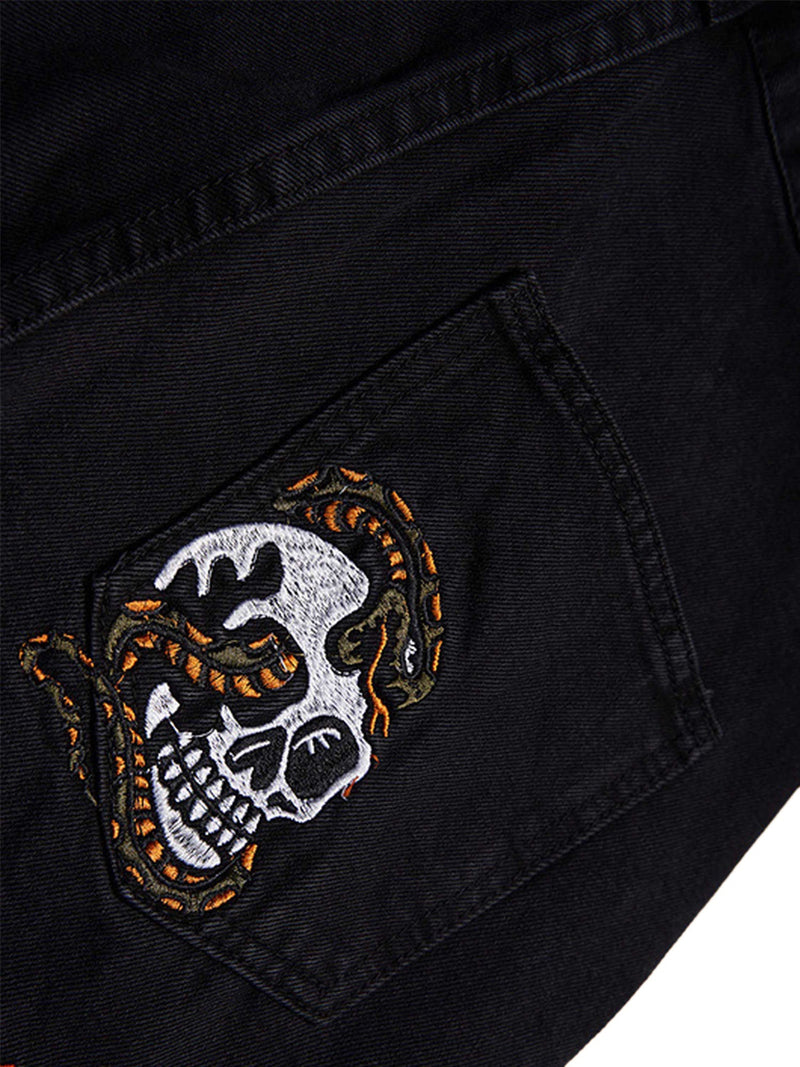 High Street Embroidery Retro Jeans