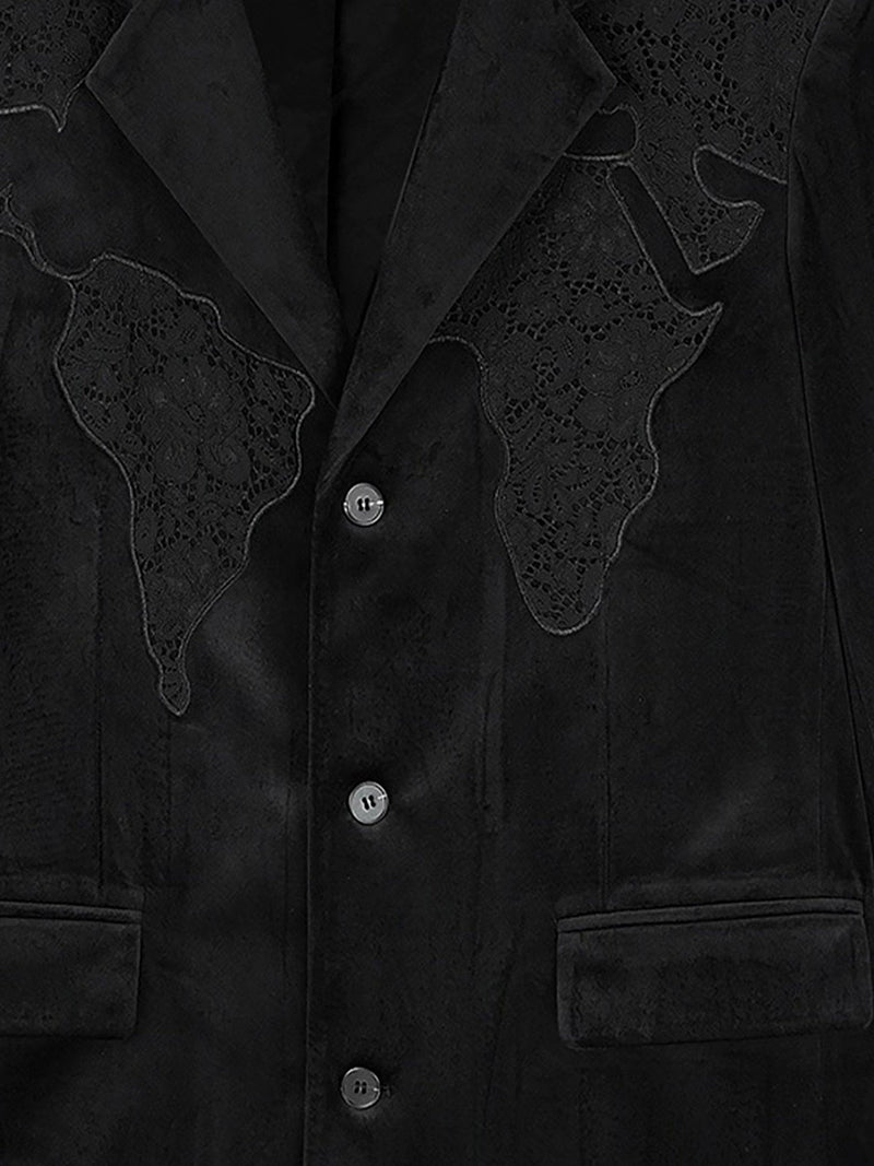 Lace Map Logo Velvet Suit