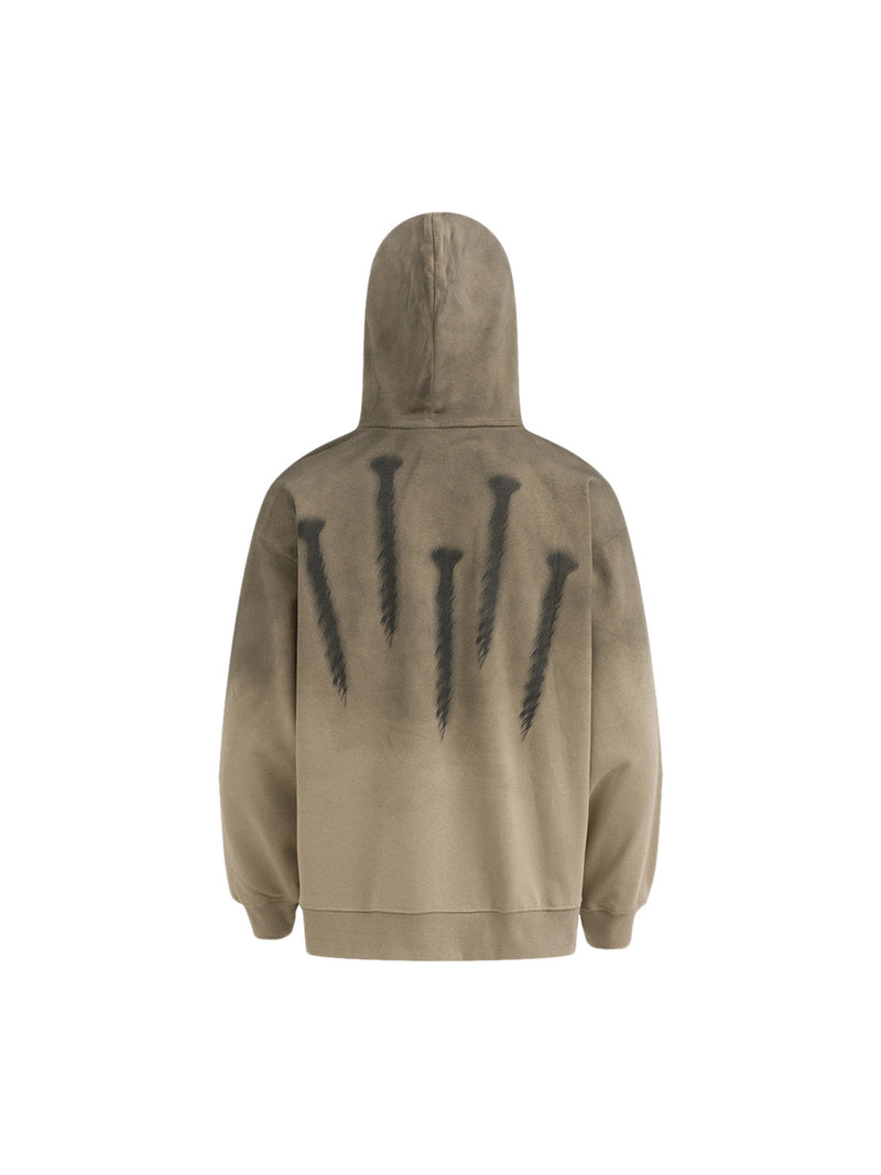 Nail Graphic Gradient Pullover Hoodie