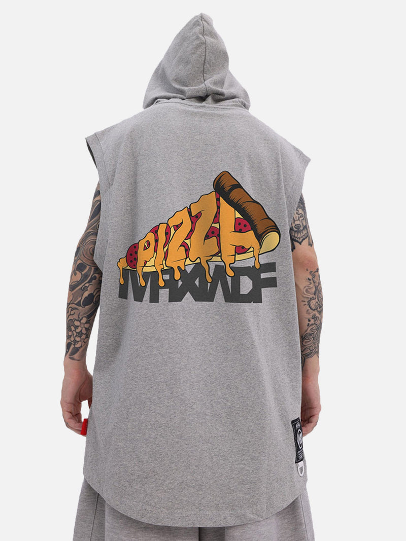 Hip-hop Cartoon Printed Hooded Vest