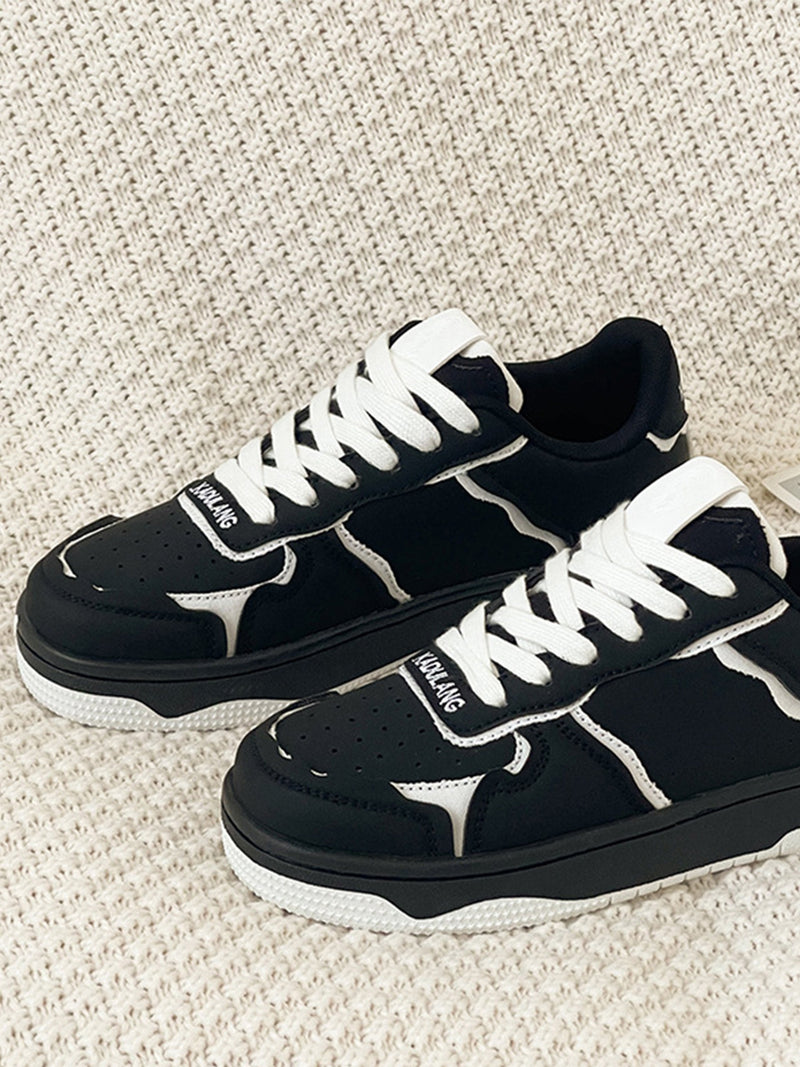 High Street Black And White Board Casual Shoes