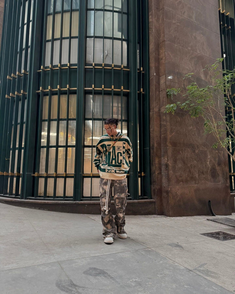 Camo Baggy Wide Leg Pockets Cargo Pants