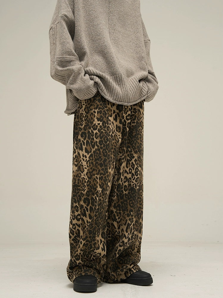 Wild Leopard Print Jeans - chiclara