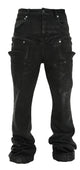 Black Cargo-Style Jeans