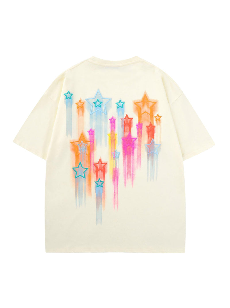 Colorful Full Of Stars Printed T-shirt