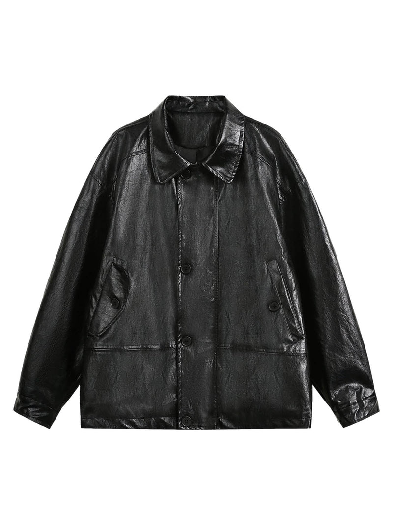 Retro Motorcycle PU Leather Jacket