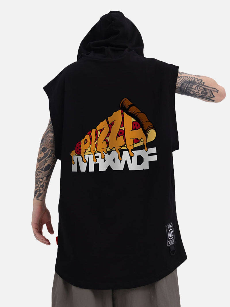 Hip-hop Cartoon Printed Hooded Vest