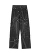 High Street Hip-Hop Spider Web Denim Pants