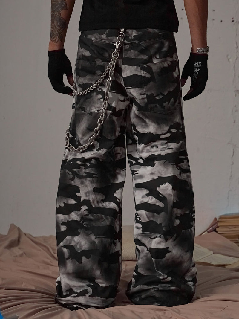 Tie-Dye Baggy Snow Camouflage Pants