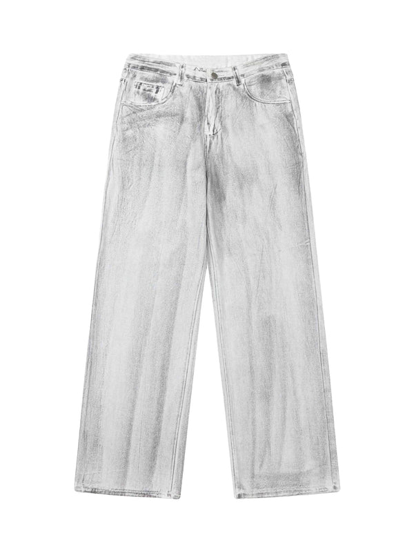 Hip Hop Aged Straight Leg Jeans