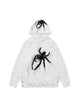 Flocked Spider Hooded Sweatshirt