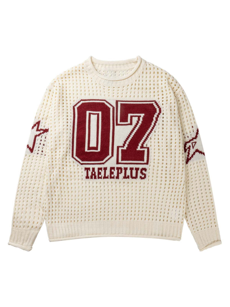 Openwork Jersey Knit Sweater