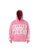 Retro Letter Printed Pullover Hoodie