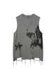 Vintage Necklace Star Print Hip-hop Tank Top