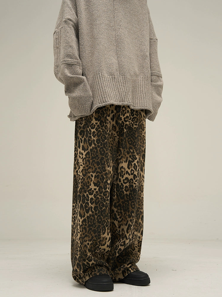 Wild Leopard Print Jeans - chiclara