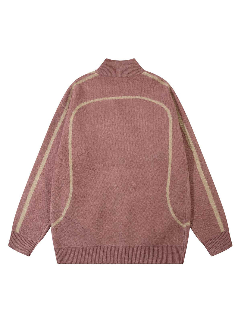 Faux Cashmere Embroidered Turtle Neck Sweater