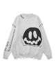 Dark Smiley Face Crewneck Sweater