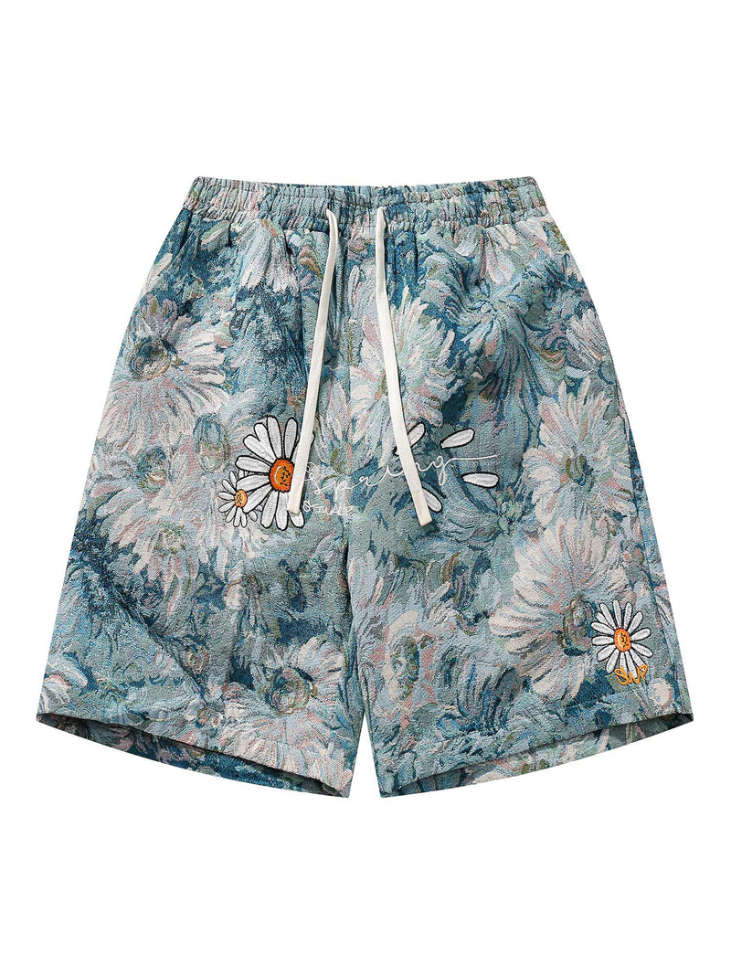 High Street Jacquard Embroidery Shorts