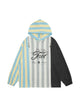 Vertical Striped Drop Shoulder Pullover Hoodie