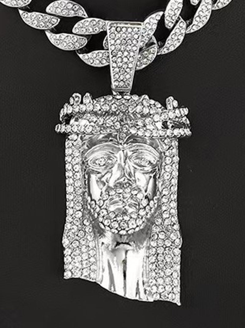 Diamond Jesus Cuban Necklace