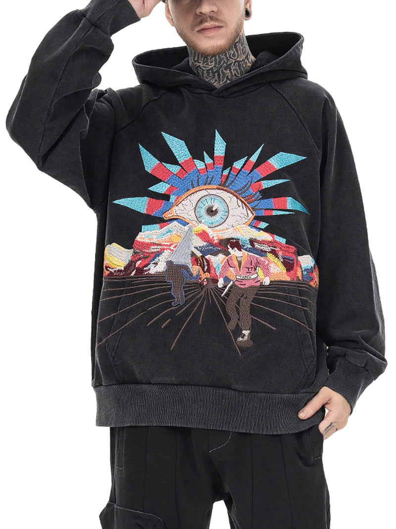 Evil Eye Embroidered Hoodie