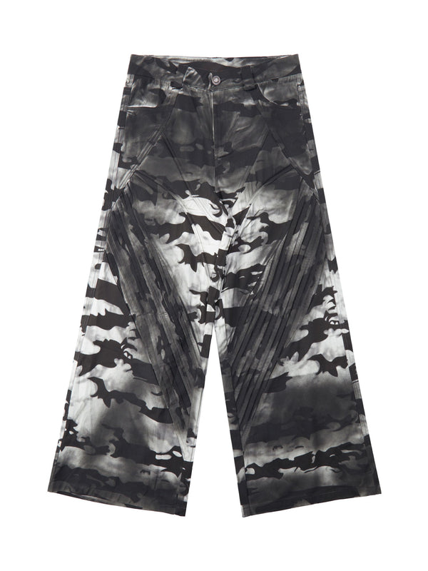 Tie-Dye Baggy Snow Camouflage Pants