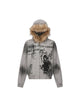 Wasteland Style Cardigan Zip UP Fur Hooded Jacket