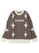 Star Jacquard Crew Neck Sweater