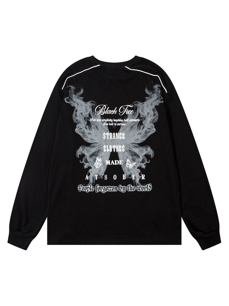 Star Chain Butterfly Long Sleeve T-shirt