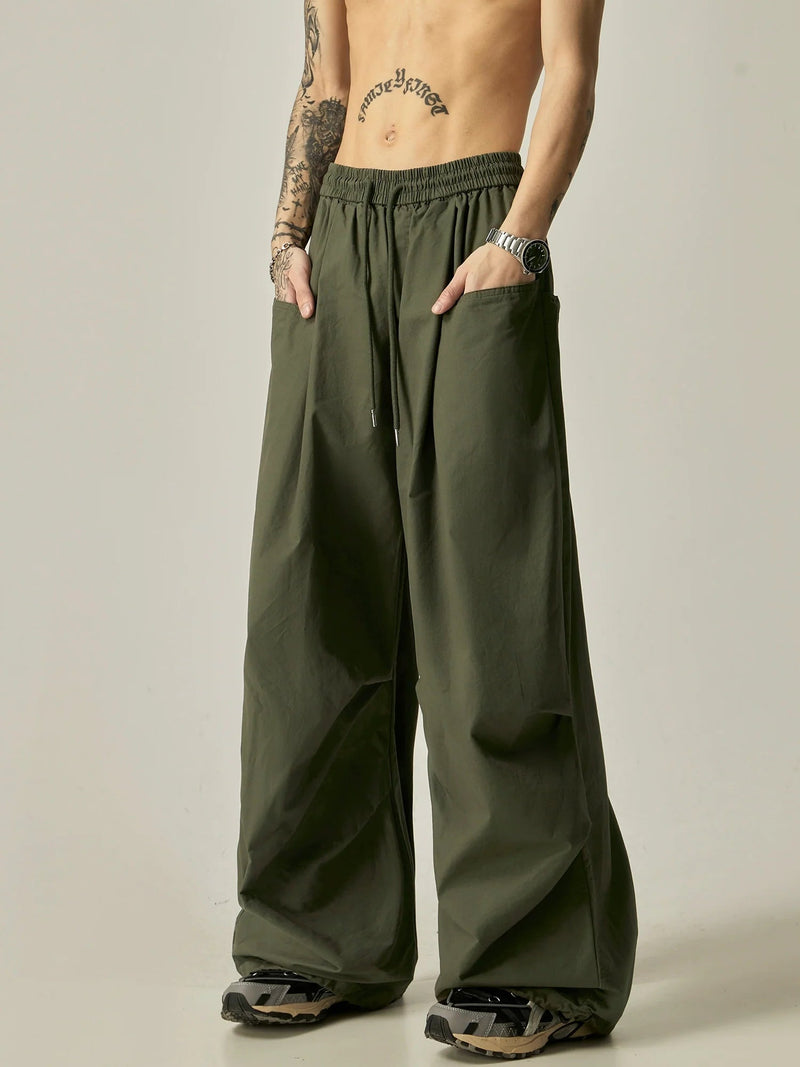 Ultra-Relaxed Wide-Leg Drawstring Lounge Pants