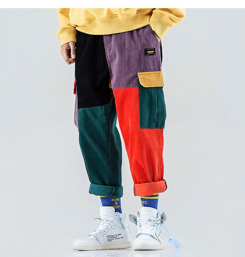 Color-Block Cargo Joggers