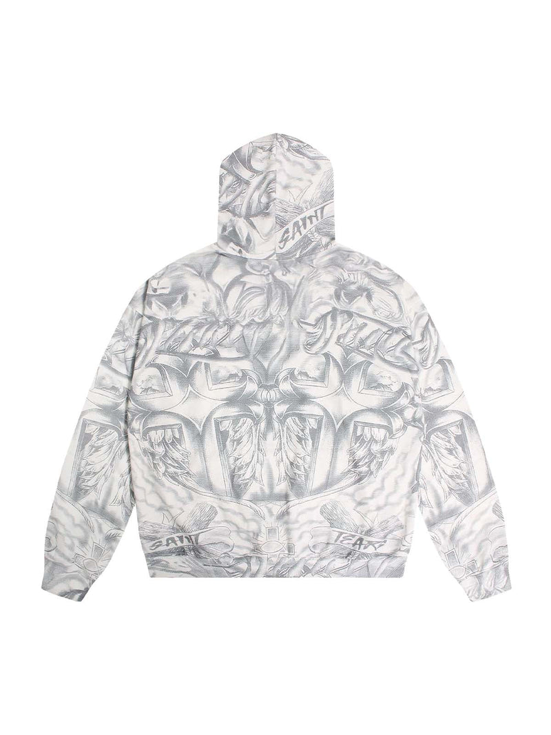 Street Hand-painted Zip Up Hoodie