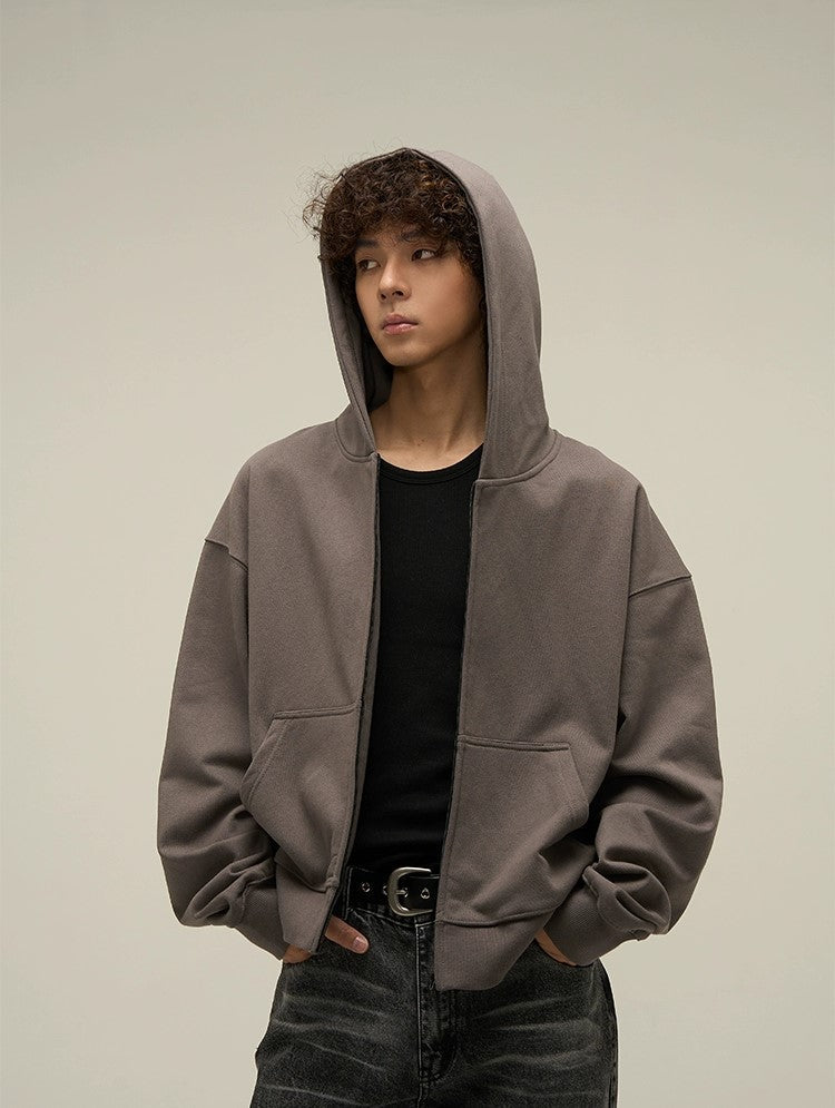 Relaxed Vibe Oversized Short Zipper Hoodie - chiclara