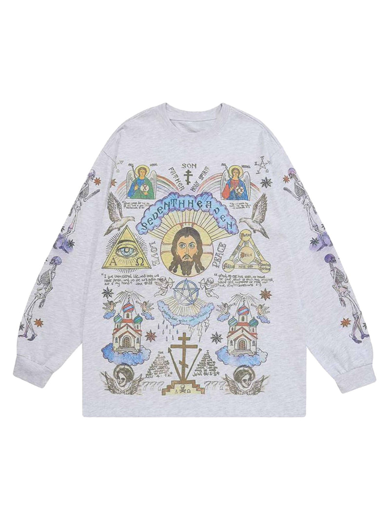 American High Street Graffiti Long Sleeve T-Shirt