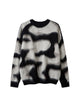 Abstract Mohair Crew Neck Sweater