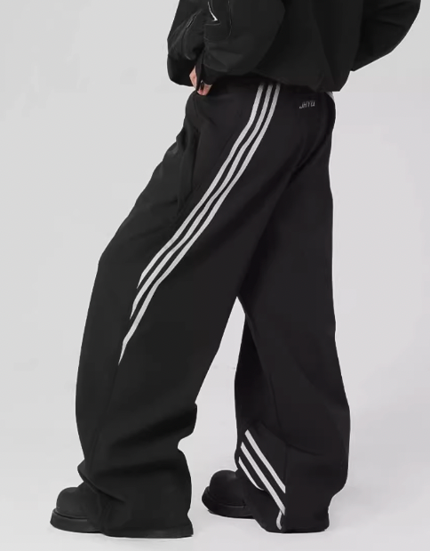 Sports Striped Paratrooper Pants - chiclara