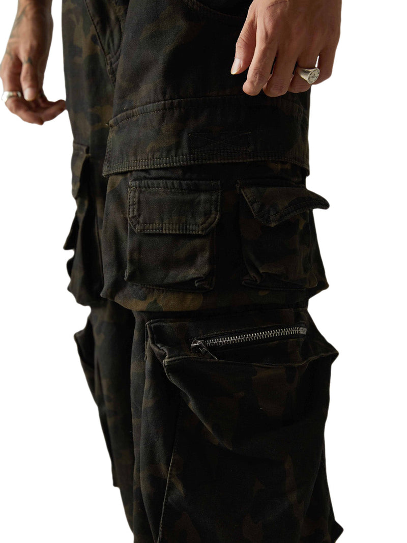 Wasteland Style Camouflage Baggy Cargo Pants