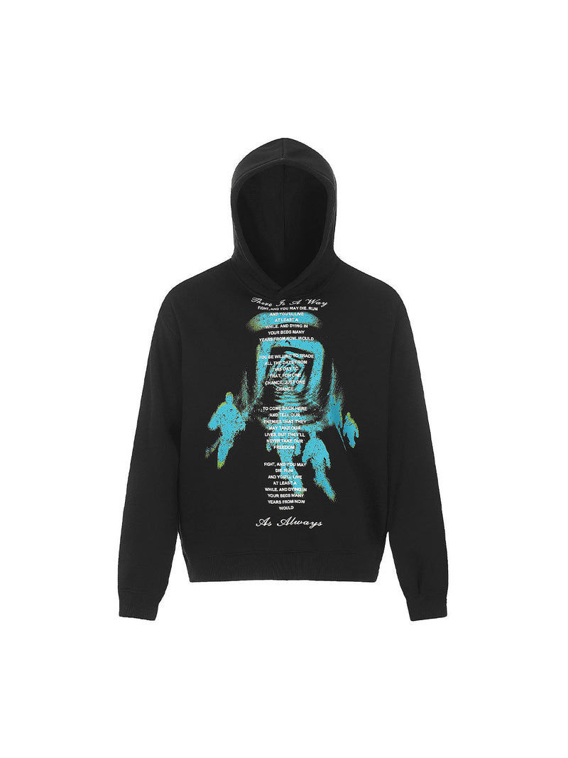 Abstract Portrait Hooded Sweatshirt