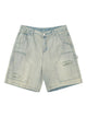 Retro Washed Hip-Hop Shorts