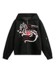 Dark Horse Print Cardigan Zip Up Hoodie