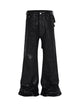 Black Wax Coated Flare Jeans