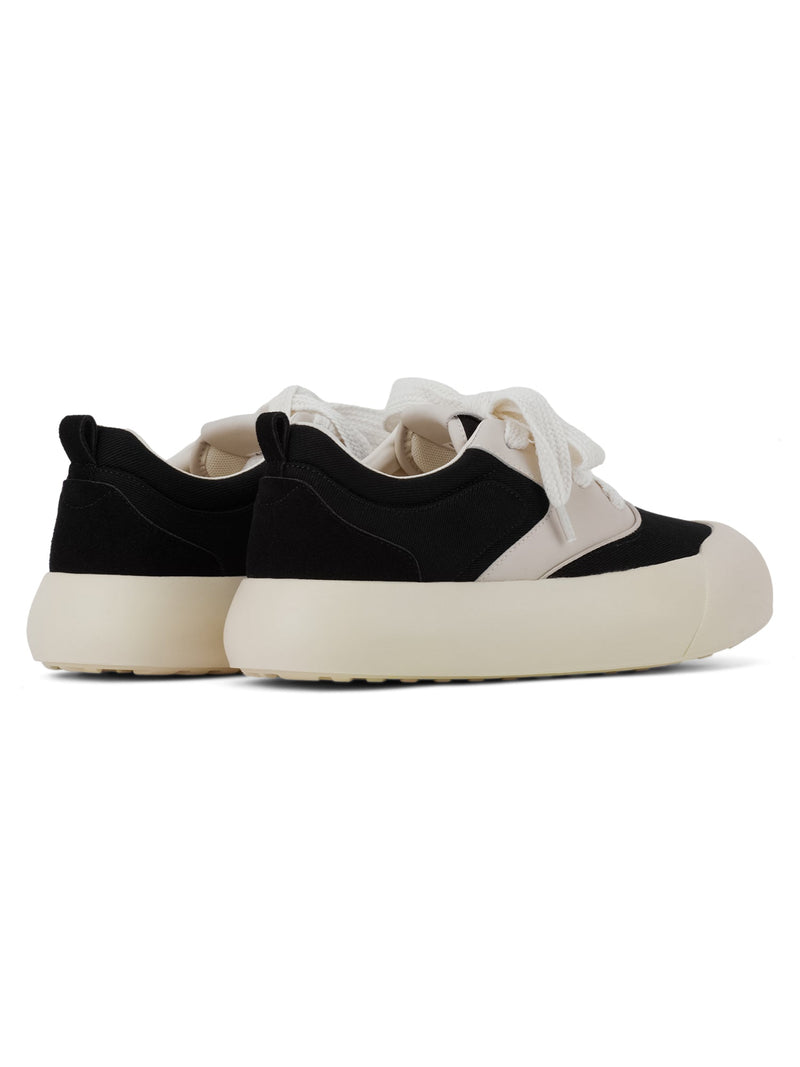 Chunky Round-Toe Color-Block Rap Sneakers