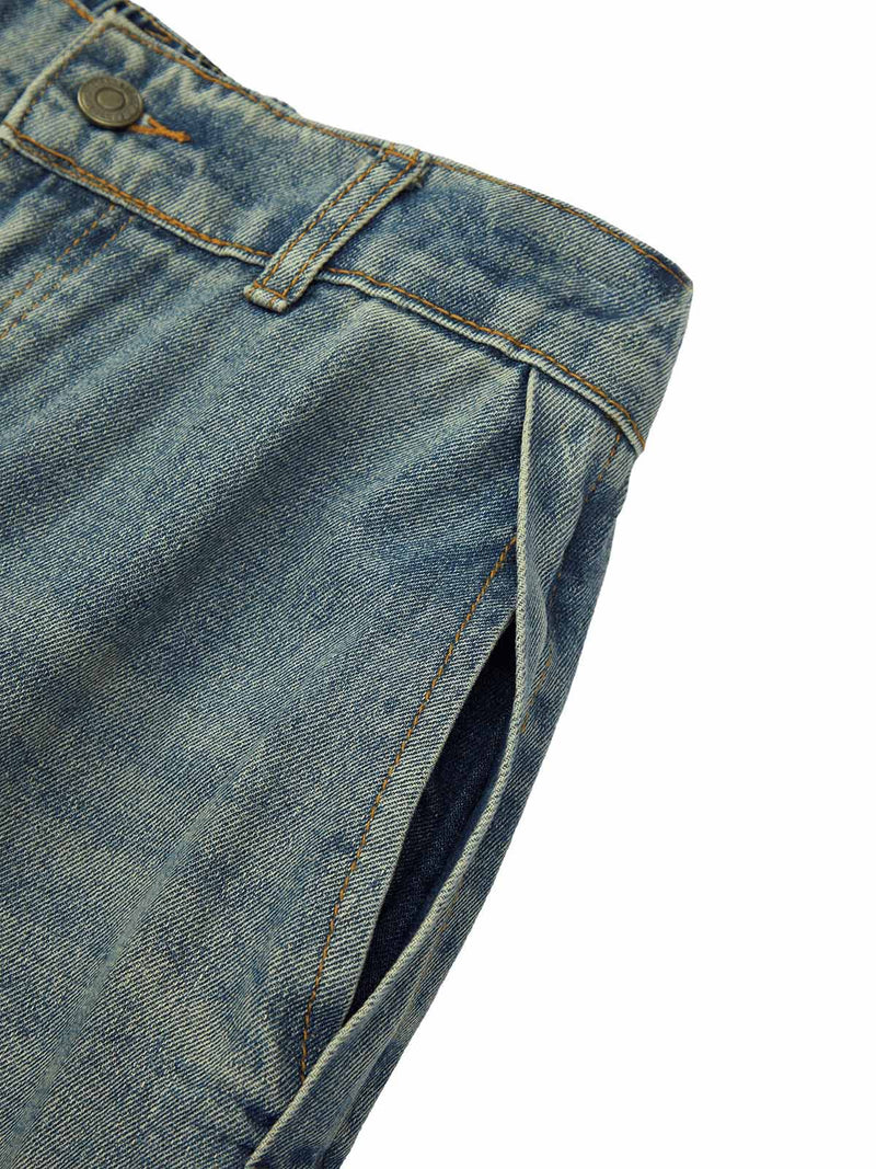 American Retro Contrast Washed Jeans