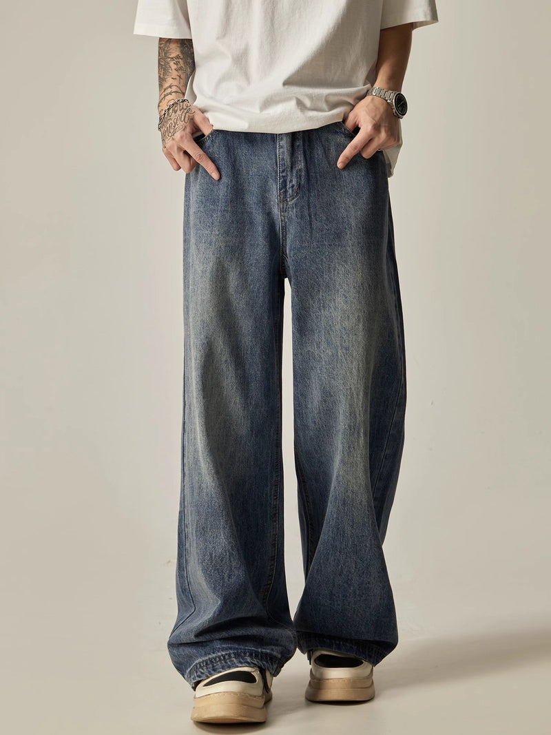 Retro Fade Ultra-Wide Leg Denim Jeans