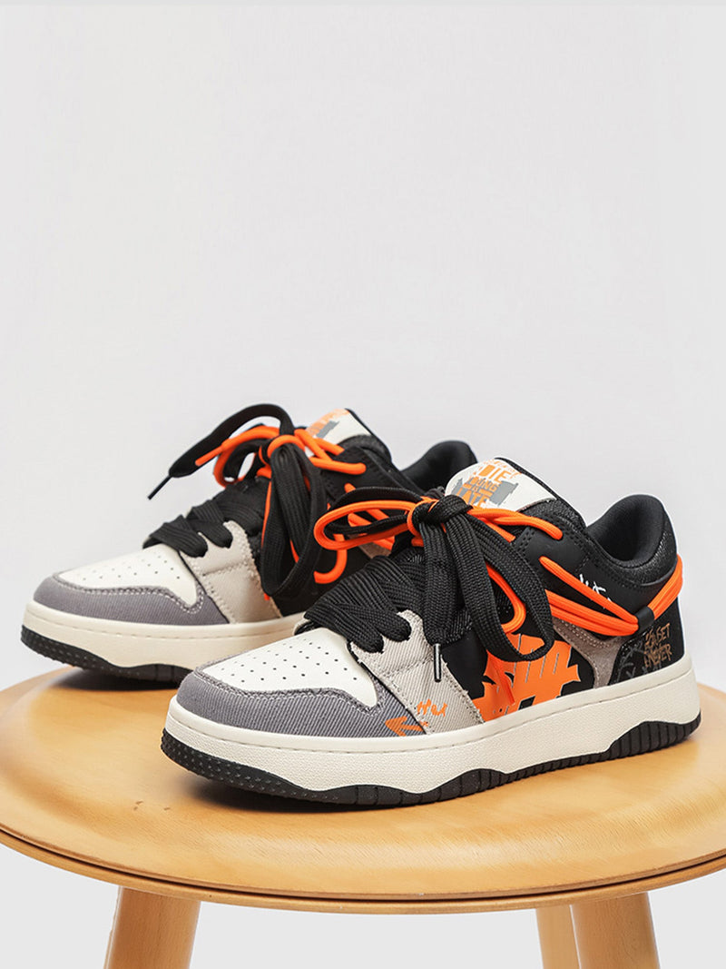 Vintage Contrasting Color Sneakers